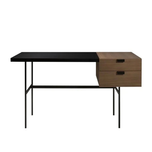 TANIS - Rectangular wooden writing desk with drawers.
