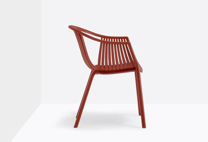 TATAMI 306 - Stackable polypropylene garden chair with armrests by Pedrali