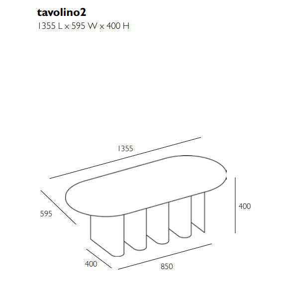 TAVOLINO2 - Oval glass and aluminium coffee table.