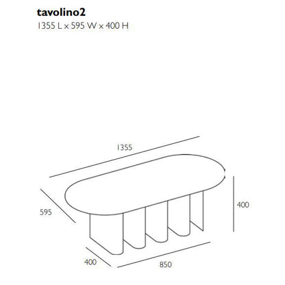 TAVOLINO2 - Oval glass and aluminium coffee table.