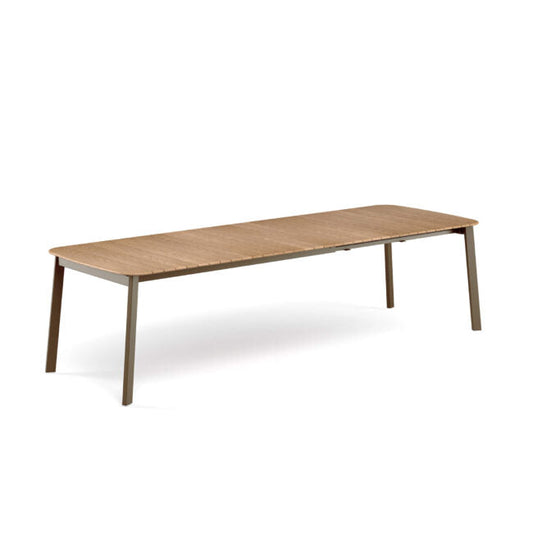 Shine Extensible table with teak top 180+56+56x100 (Request Info).