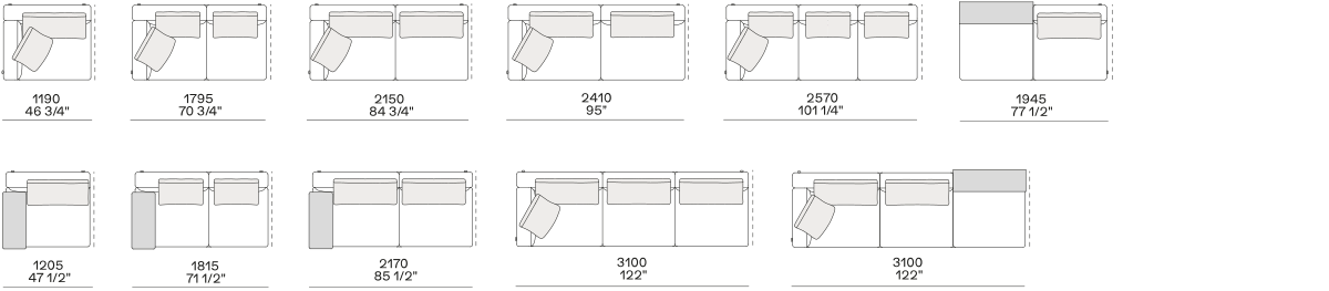 BRERA Terminale - Poliform Technical Drawing