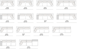 BRERA Terminale Angolare - Poliform Technical Drawing