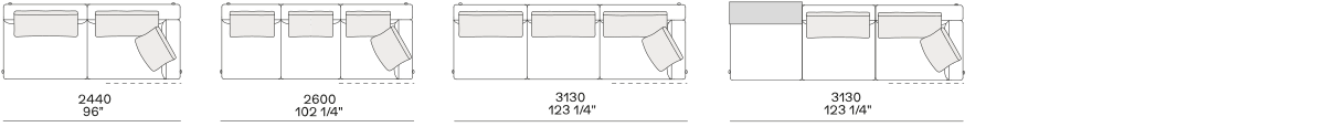 BRERA Terminale Angolare Sb - Poliform Technical Drawing