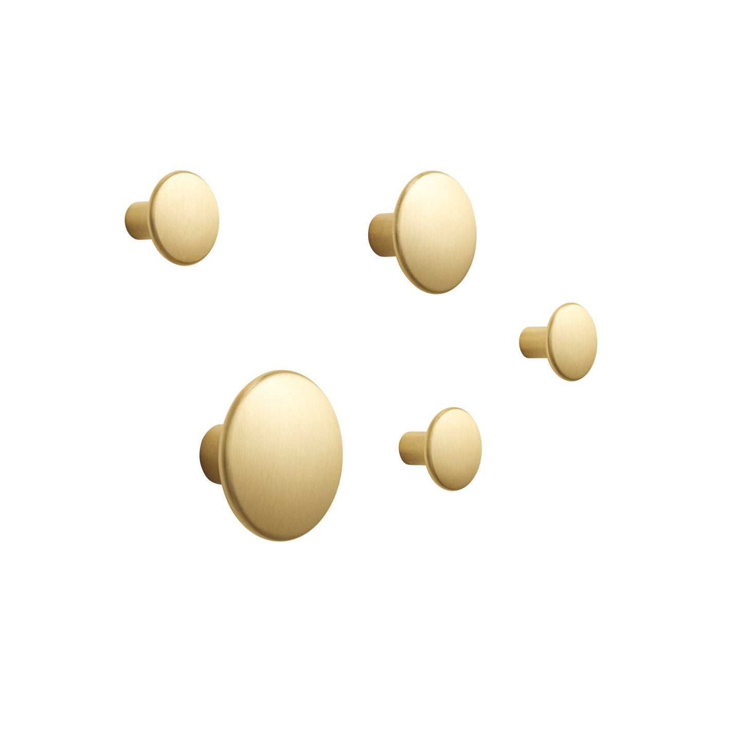 Dots Hooks Metal 5 Pcs. by Muuto #Brass
