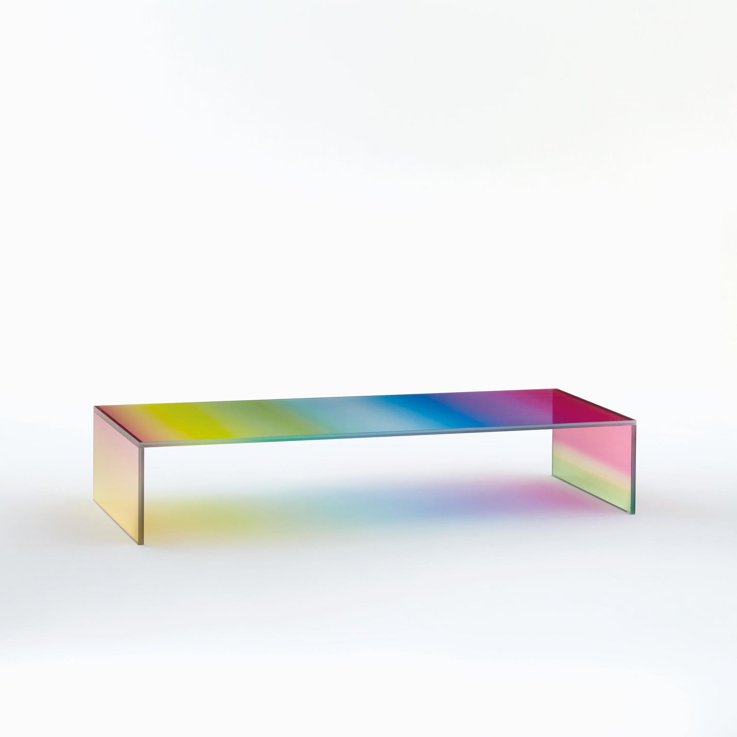THE DARK SIDE OF THE MOON - Low rectangular crystal coffee table.