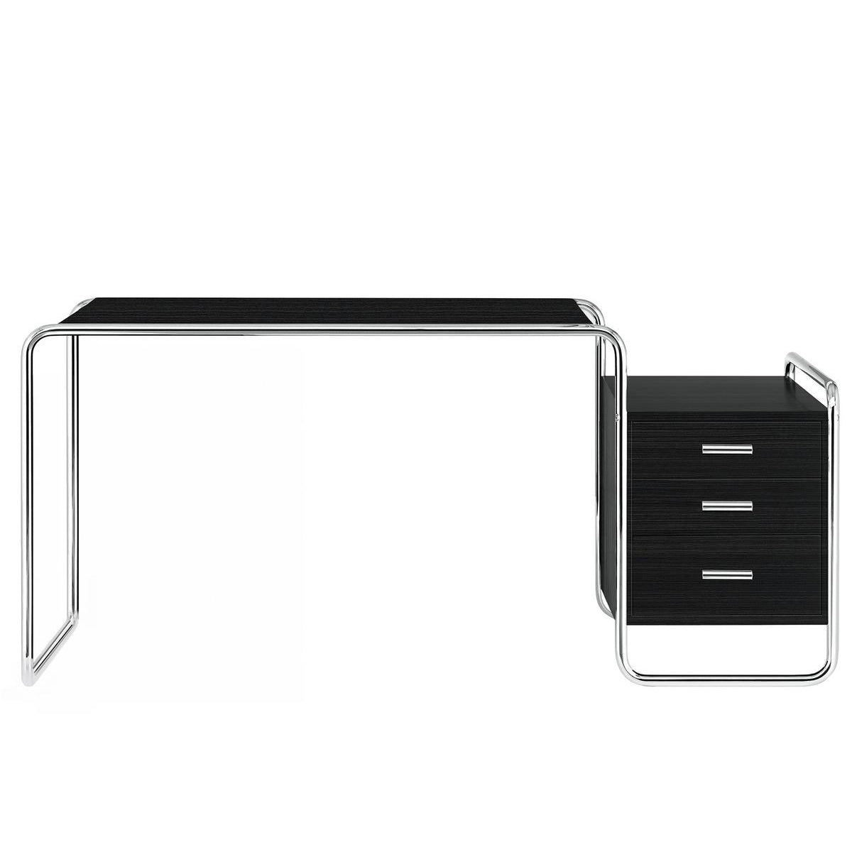 S 285/1 - Rectangular writing desk with drawers (Frame - Chrome-plated).