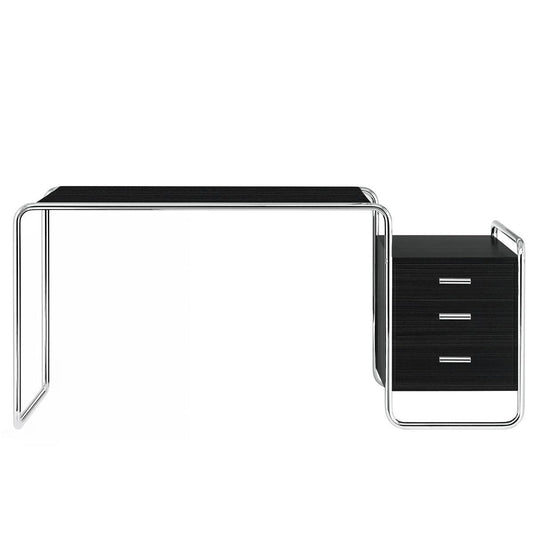 S 285/1 - Rectangular writing desk with drawers (Frame - Chrome-plated).