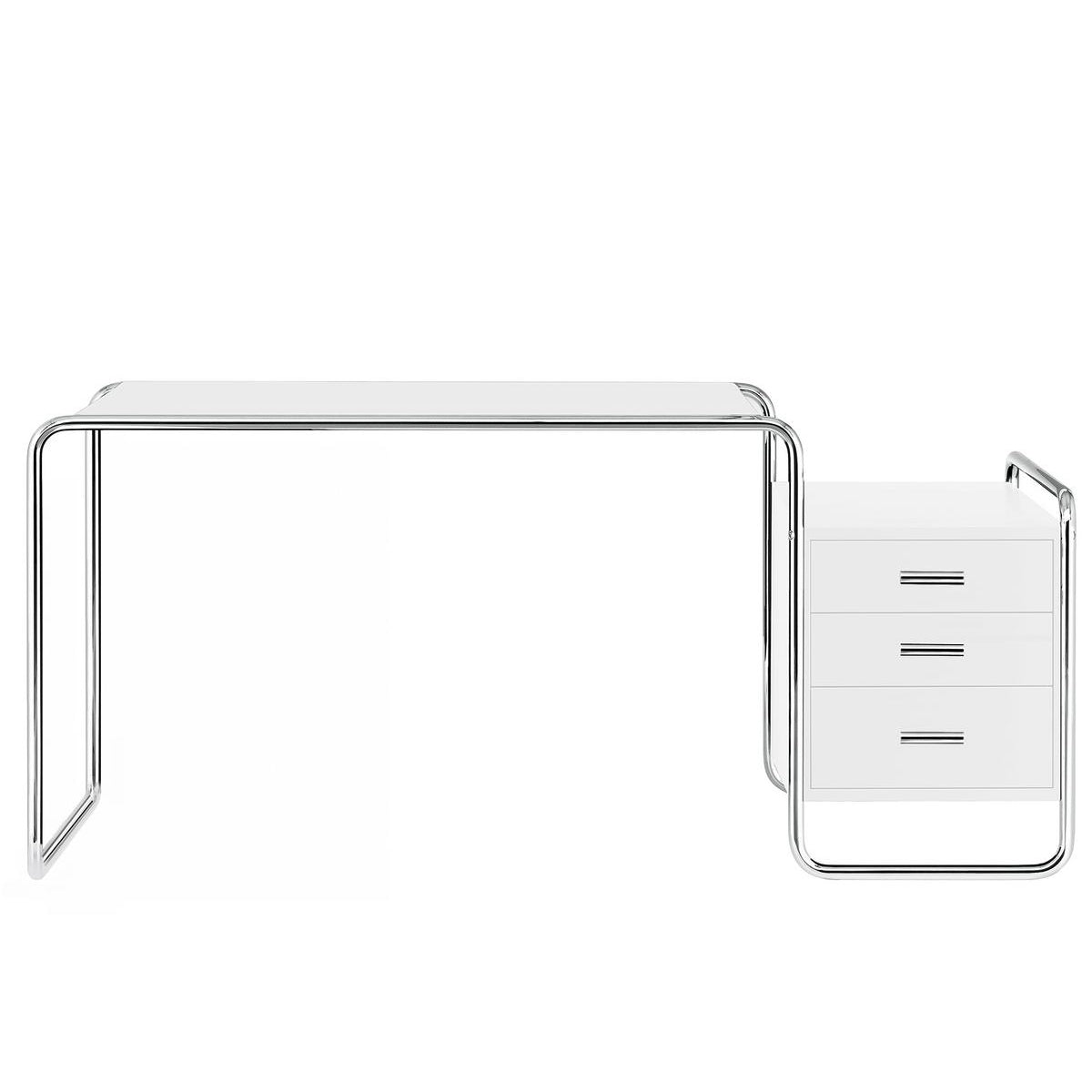 S 285/1 - Rectangular writing desk with drawers (Frame - Chrome-plated).
