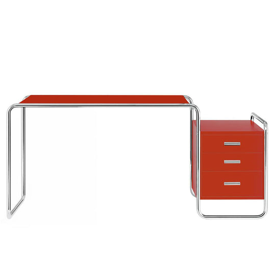 S 285/1 - Rectangular writing desk with drawers (Frame - Chrome-plated).