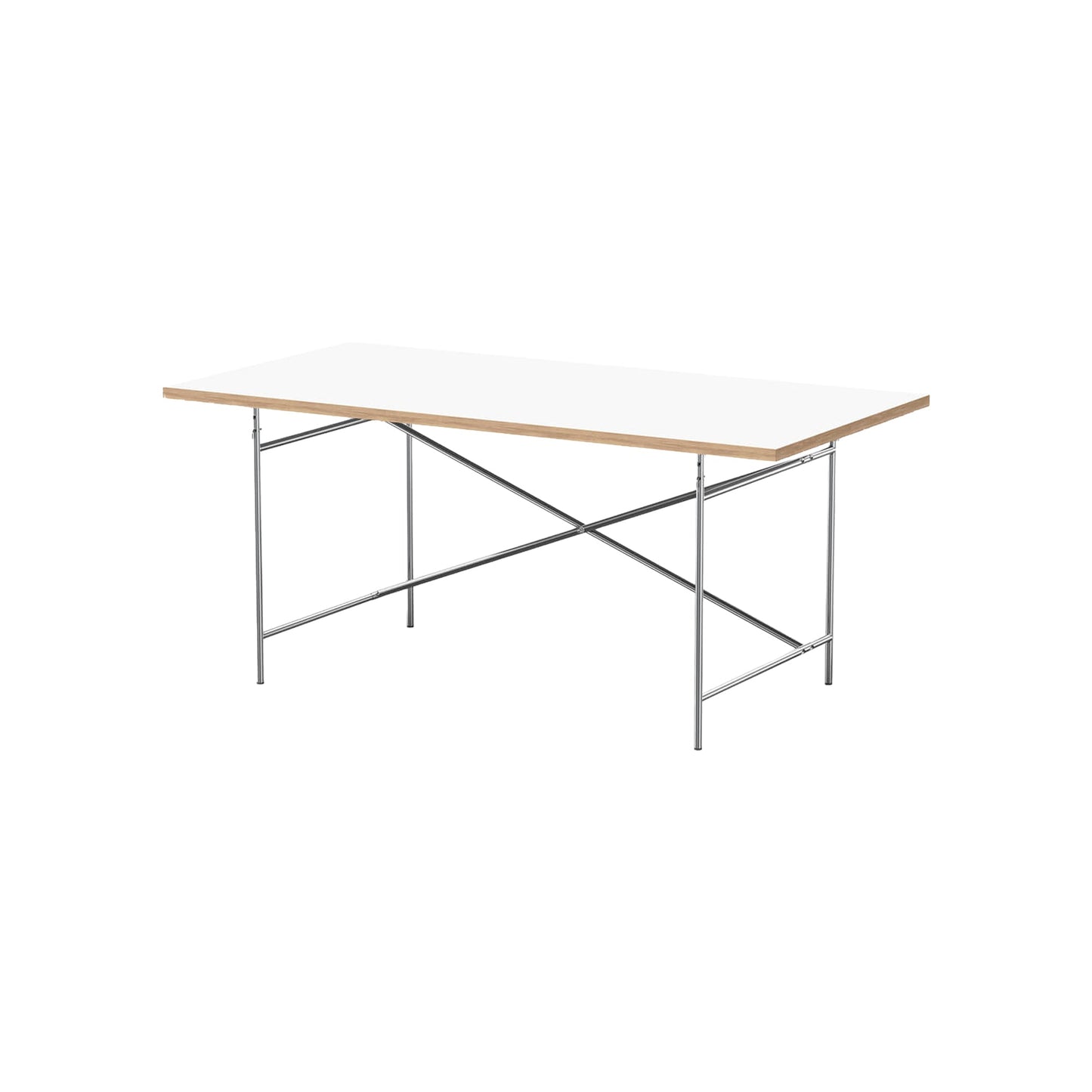 [Vintage/In-Store Immediate Shipping] RICHARD LAMPERT | Eiermann 2 Table 160 (Melamine White/Chrome)