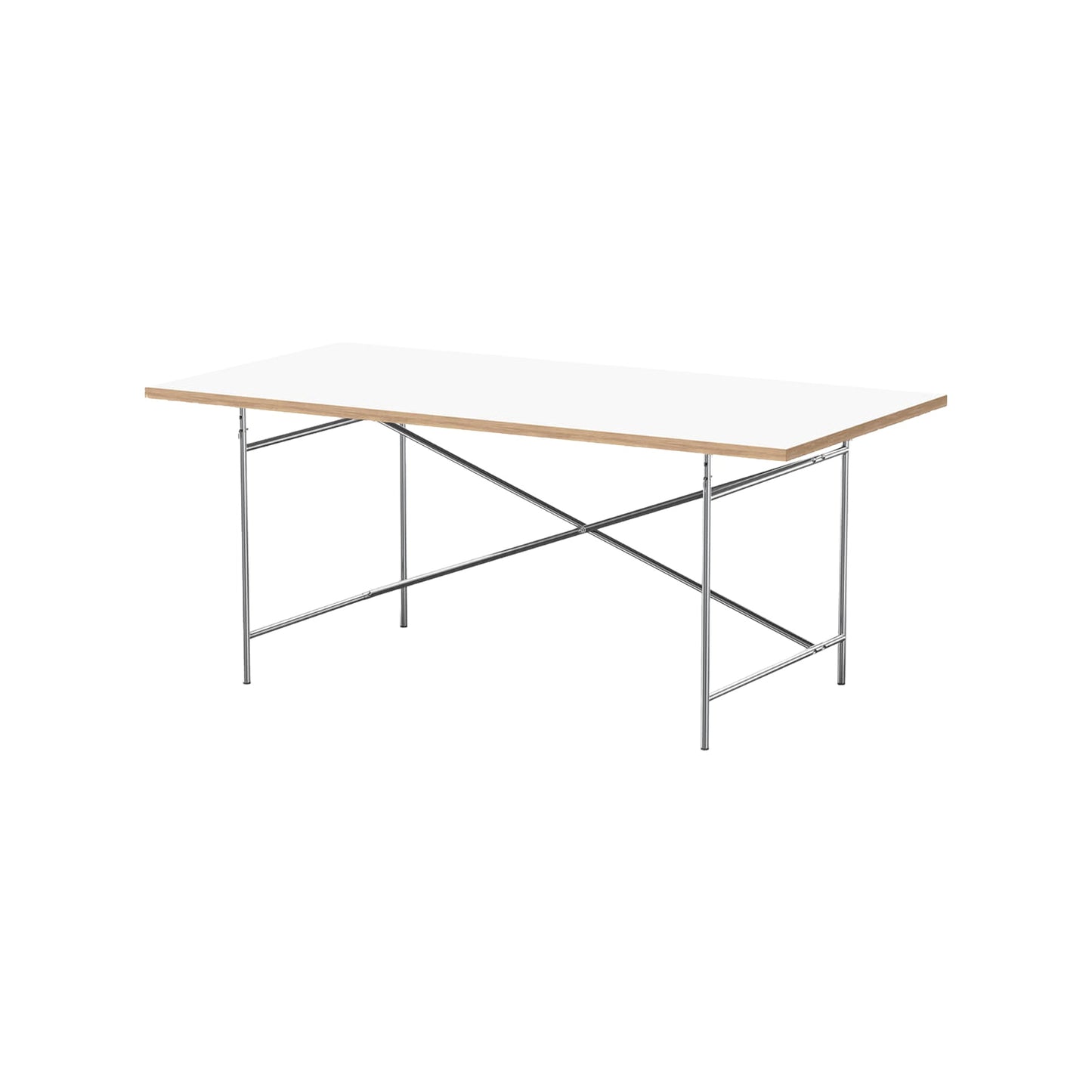 [Vintage/In-Store Immediate Shipping] RICHARD LAMPERT | Eiermann 2 Table 200 (Melamine White/Chrome)
