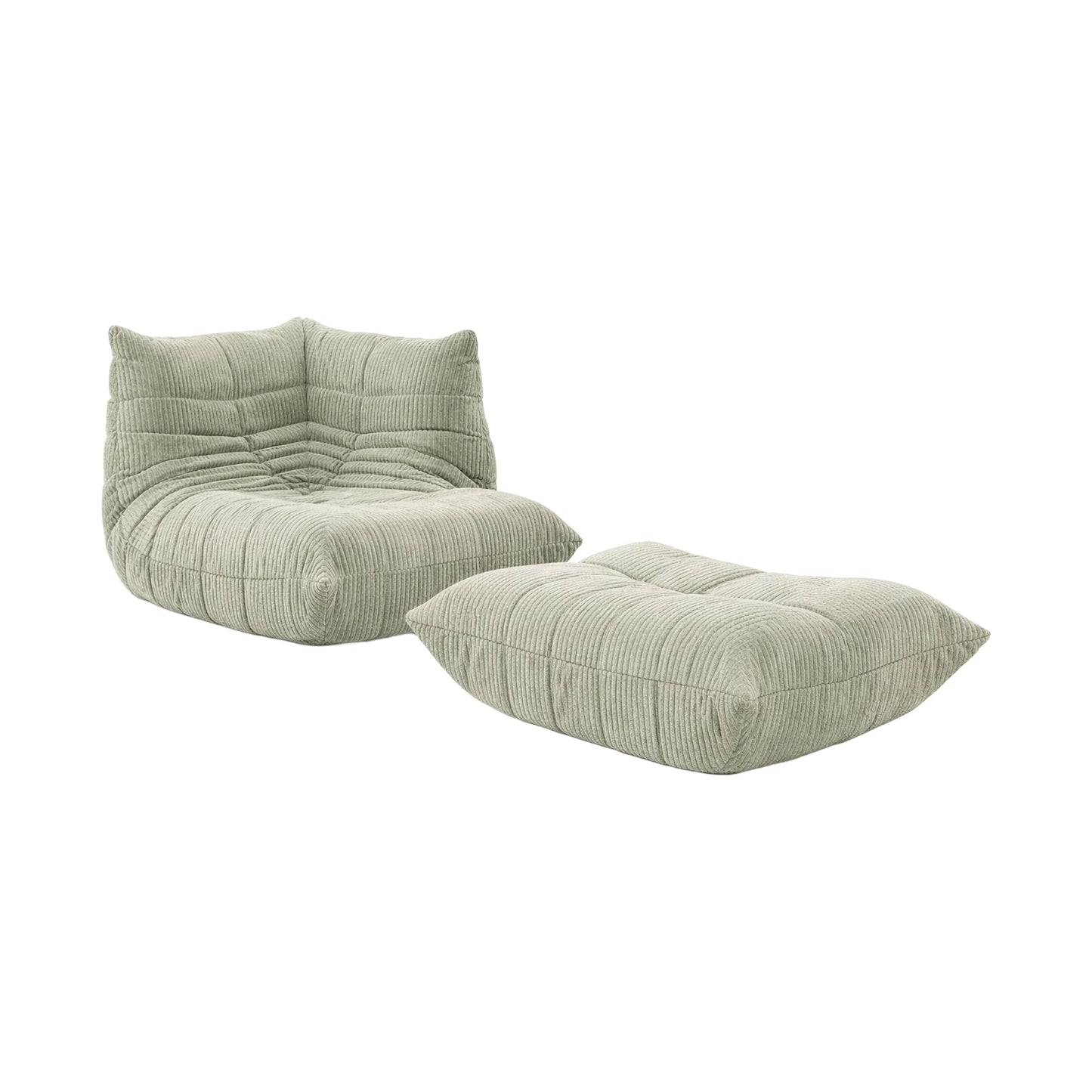 [Vintage/In-Store Immediate Dispatch] (CURATED DISPLAY EDITION) Togo Sofa | Togo Corner-Seat Sofa + Footstool Set