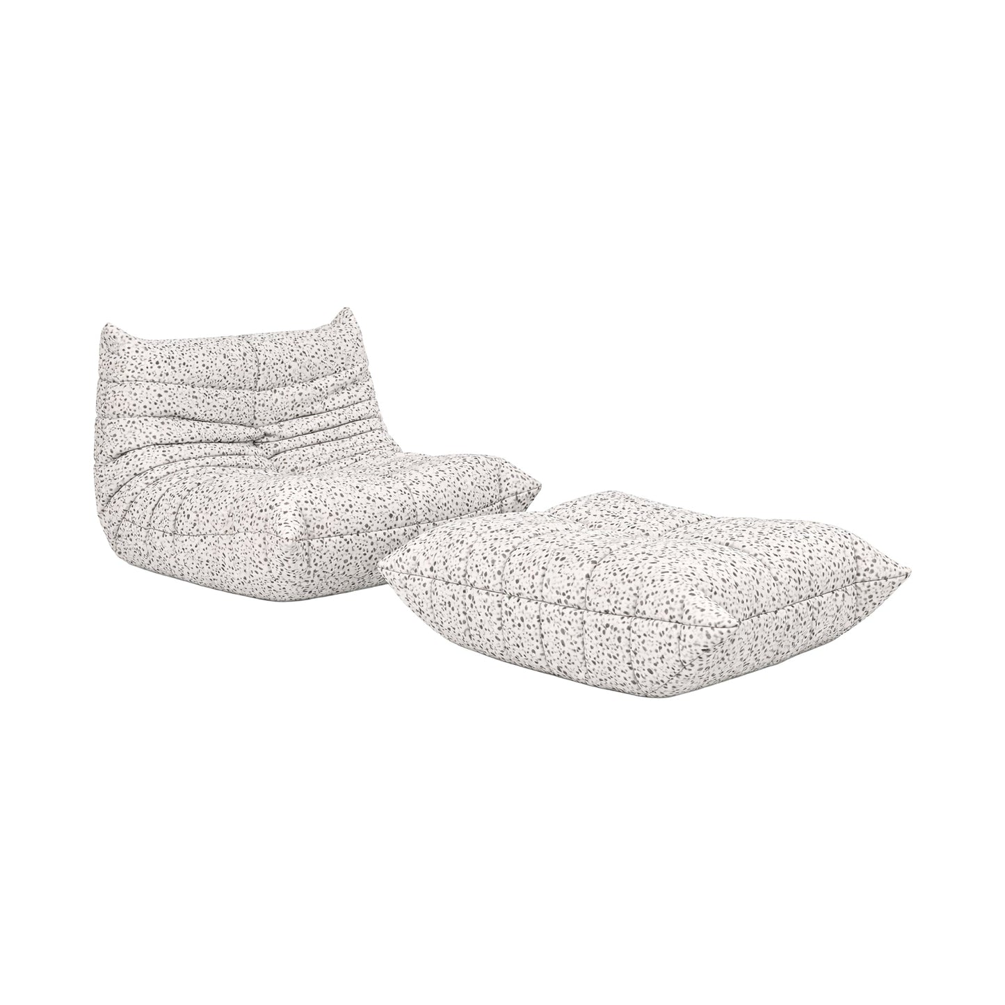 [Vintage/In-Store Immediate Shipping] (CURATED DISPLAY EDITION) Togo Sofa | Togo 1-Seat Sofa + Footstool Set