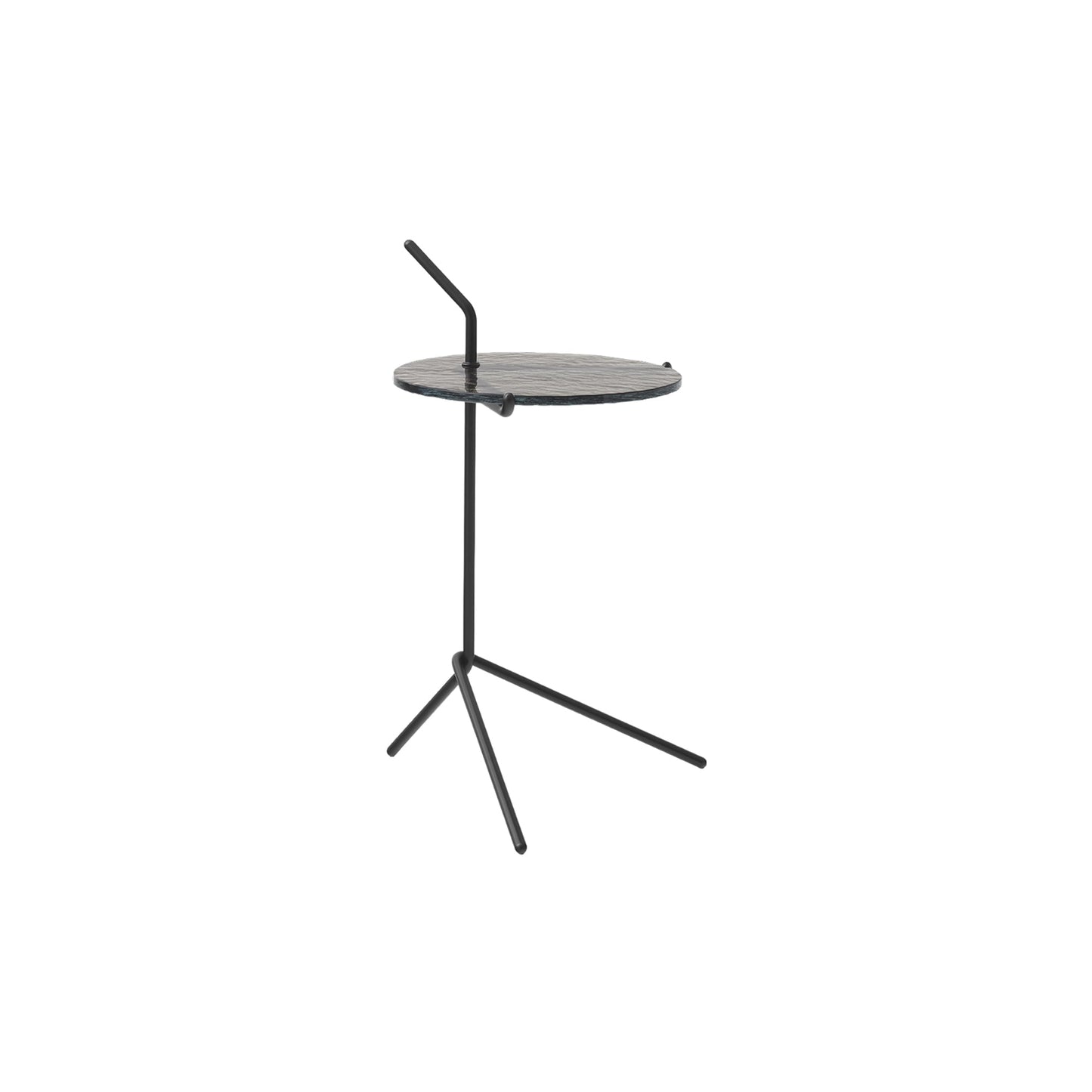 [Vintage/In-Store Immediate Shipping] &Tradition | Halten Side Table SH9 (Smoked Cast Glass/Warm Black)