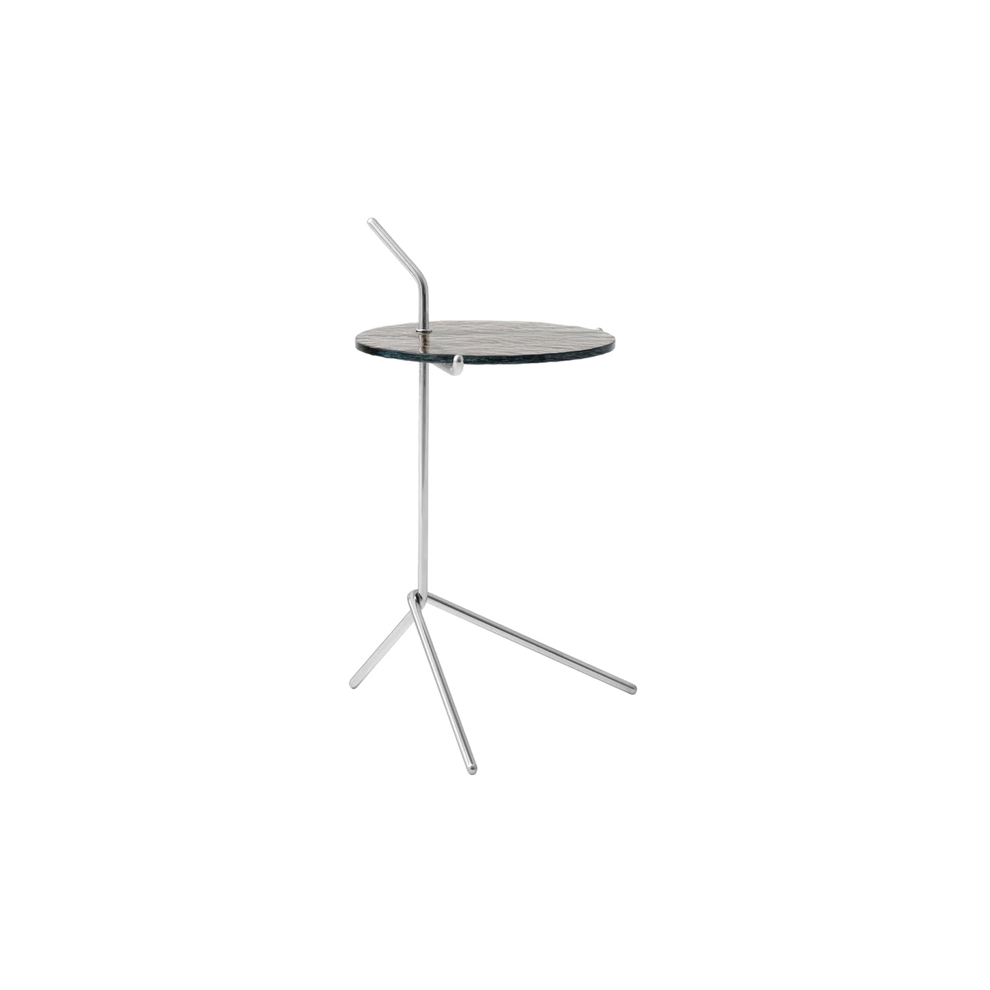 [Vintage/In-Store Immediate Shipping] &Tradition | Halten Side Table SH9 (Smoked Cast Glass/Polished Stainless Steel)
