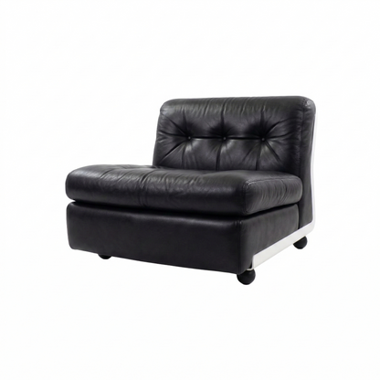 [Vintage/In-Store Immediate Shipping] B&B Italia | Amanta Sofa (Vintage Premium Black Leather)