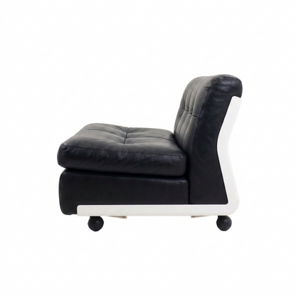 [Vintage/In-Store Immediate Shipping] B&B Italia | Amanta Sofa (Vintage Premium Black Leather)