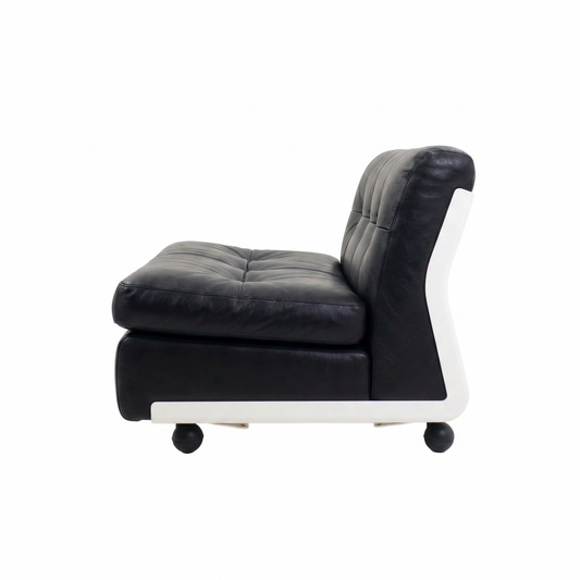 [Vintage/In-Store Immediate Shipping] B&B Italia | Amanta Sofa (Vintage Premium Black Leather)