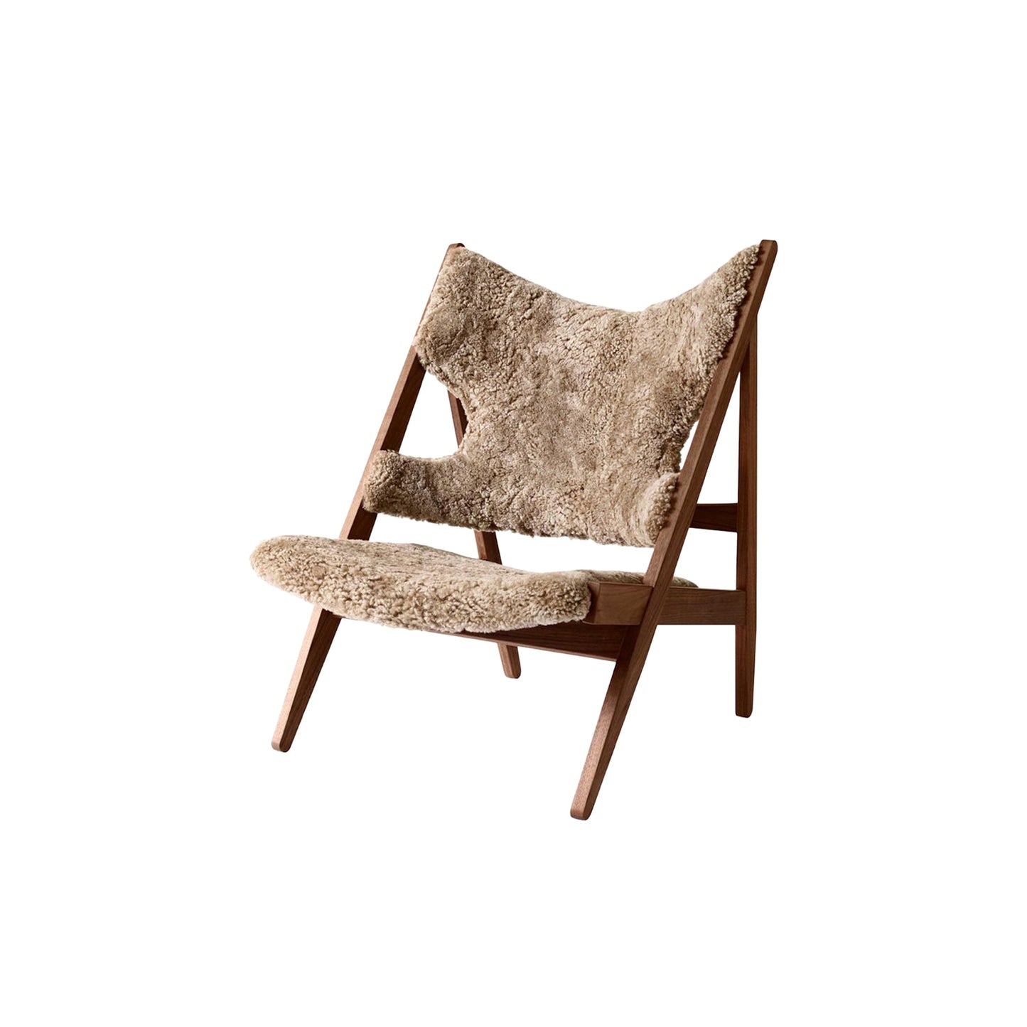 KNITTING LOUNGE CHAIR, WALNUT BASE
