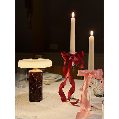 Design By Us Trip Portable Lamp Burgundy Marble/Glossy Opal