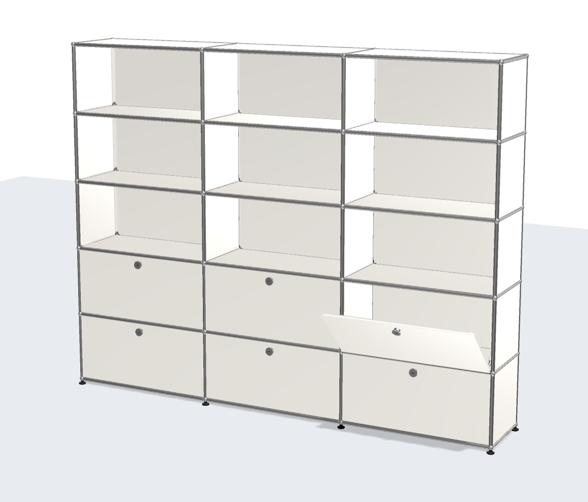 3x5 Module System (lower 6 doors) [W(750+750+750)XD350xH(350+350+350+350+350)]