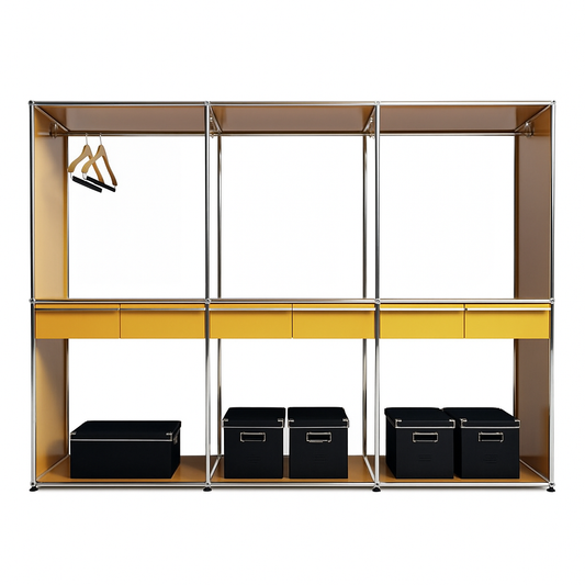 3x2 wardrobe (6 central drawers) [W(750+750+750)XD500XH(750+750)]