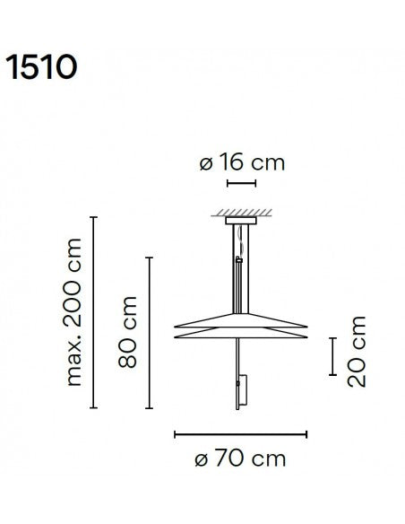 FLAMINGO 1510 - LED dimmable pendant lamp.