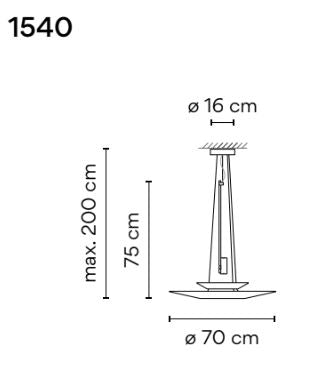 FLAMINGO 1540 - LED dimmable pendant lamp.