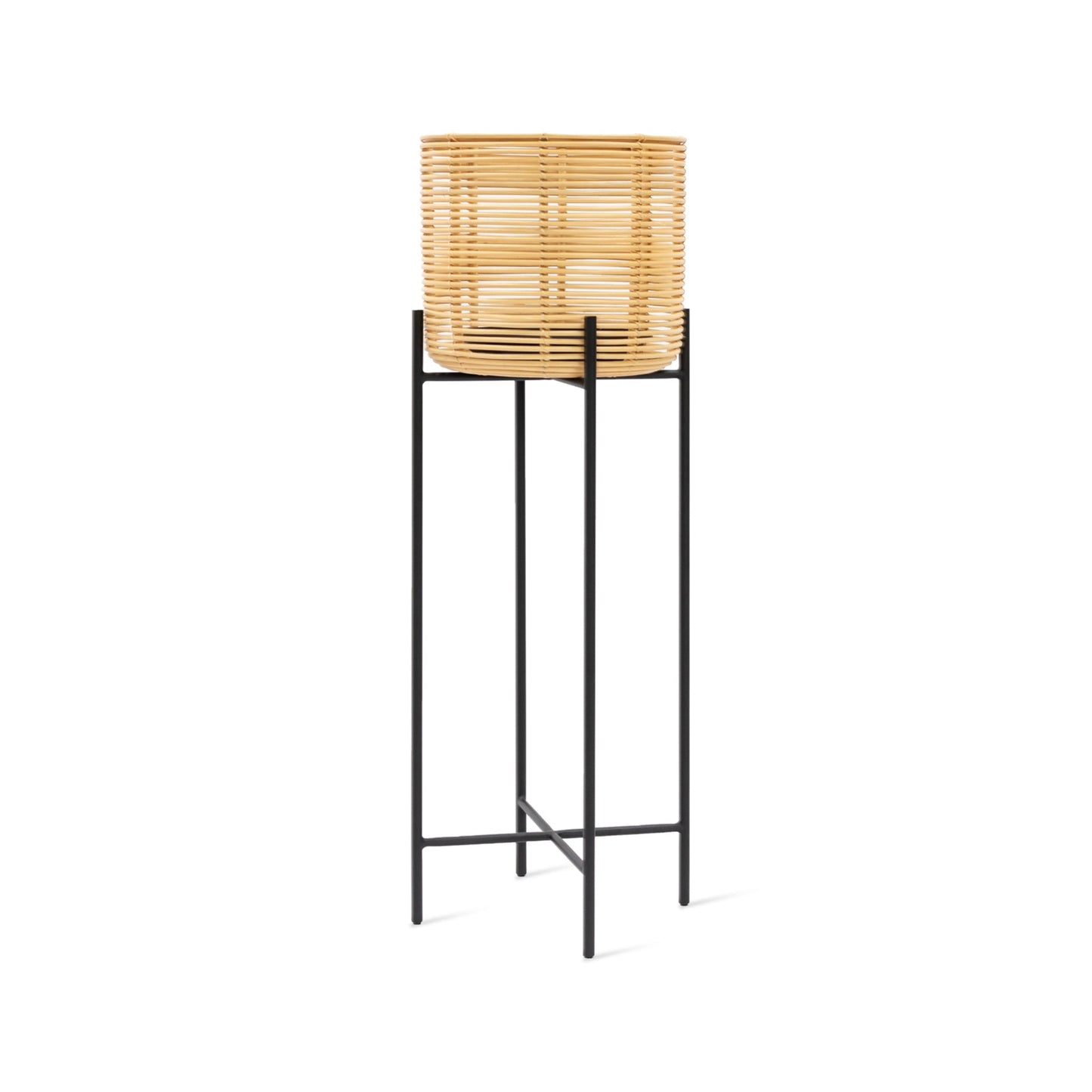 VIVI - Round rattan vase.