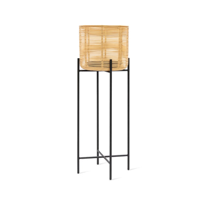 VIVI - Round rattan vase.