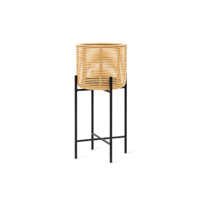 VIVI - Round rattan vase.