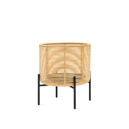 VIVI - Round rattan vase.