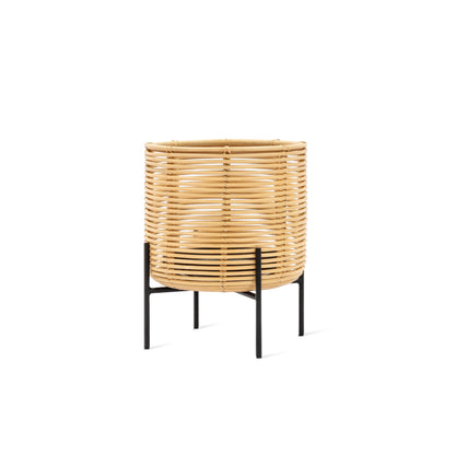 VIVI - Round rattan vase.