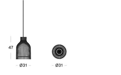 FIREFLY - Rattan pendant lamp.