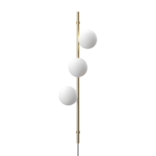 Edgeform Stringball 3 Wall Lamp Brass