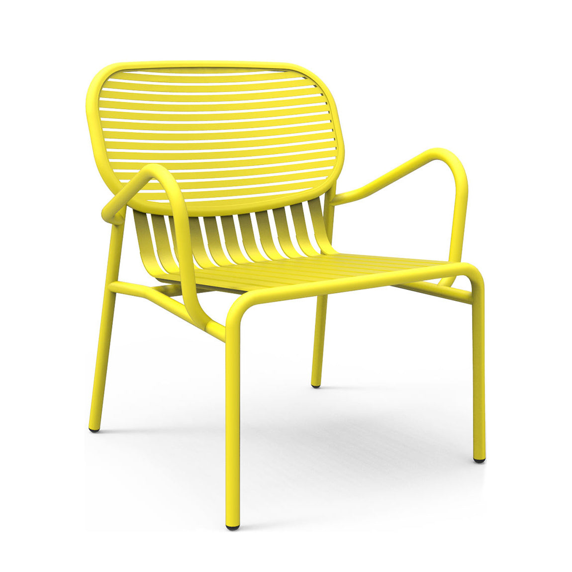 WEEK-END - Garden powder coated aluminium easy chair with armrests.