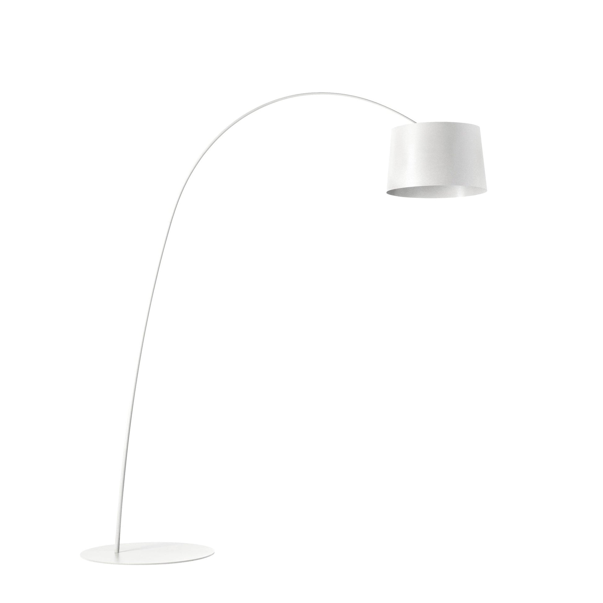 TWIGGY - Composite material arc floor lamp with metal base.