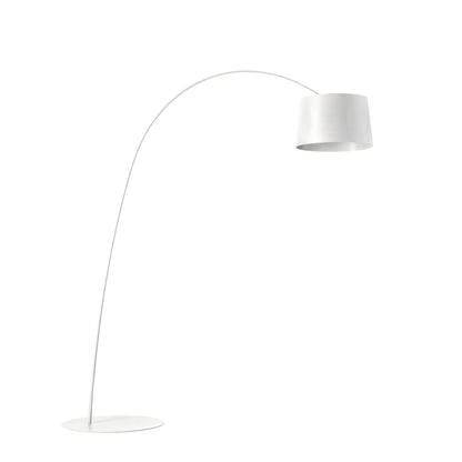 TWIGGY - Composite material arc floor lamp with metal base.