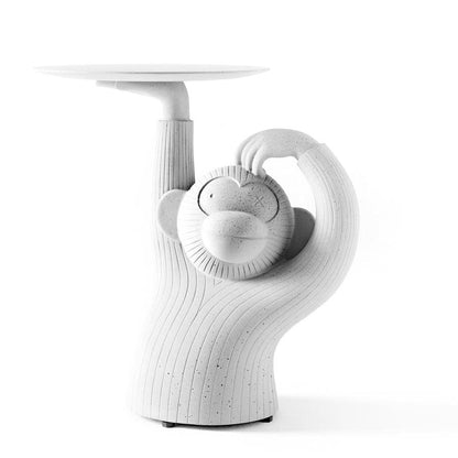Round Concrete Side Table Monkey by Bd Barcelona Design #White