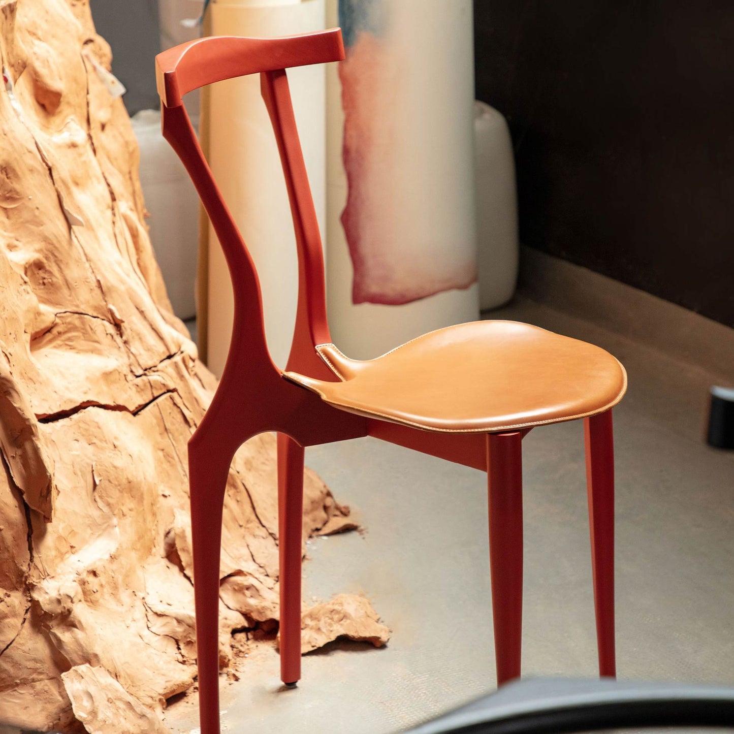 Stackable Ash Chair Gaulinetta by Bd Barcelona Design #Coral Red