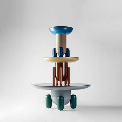 EXPLORER - Round glass-fibre coffee table by BD Barcelona DesignRound glass-fibre side table Explorer 2 by Bd Barcelona Design #Multicolor Brown - V2