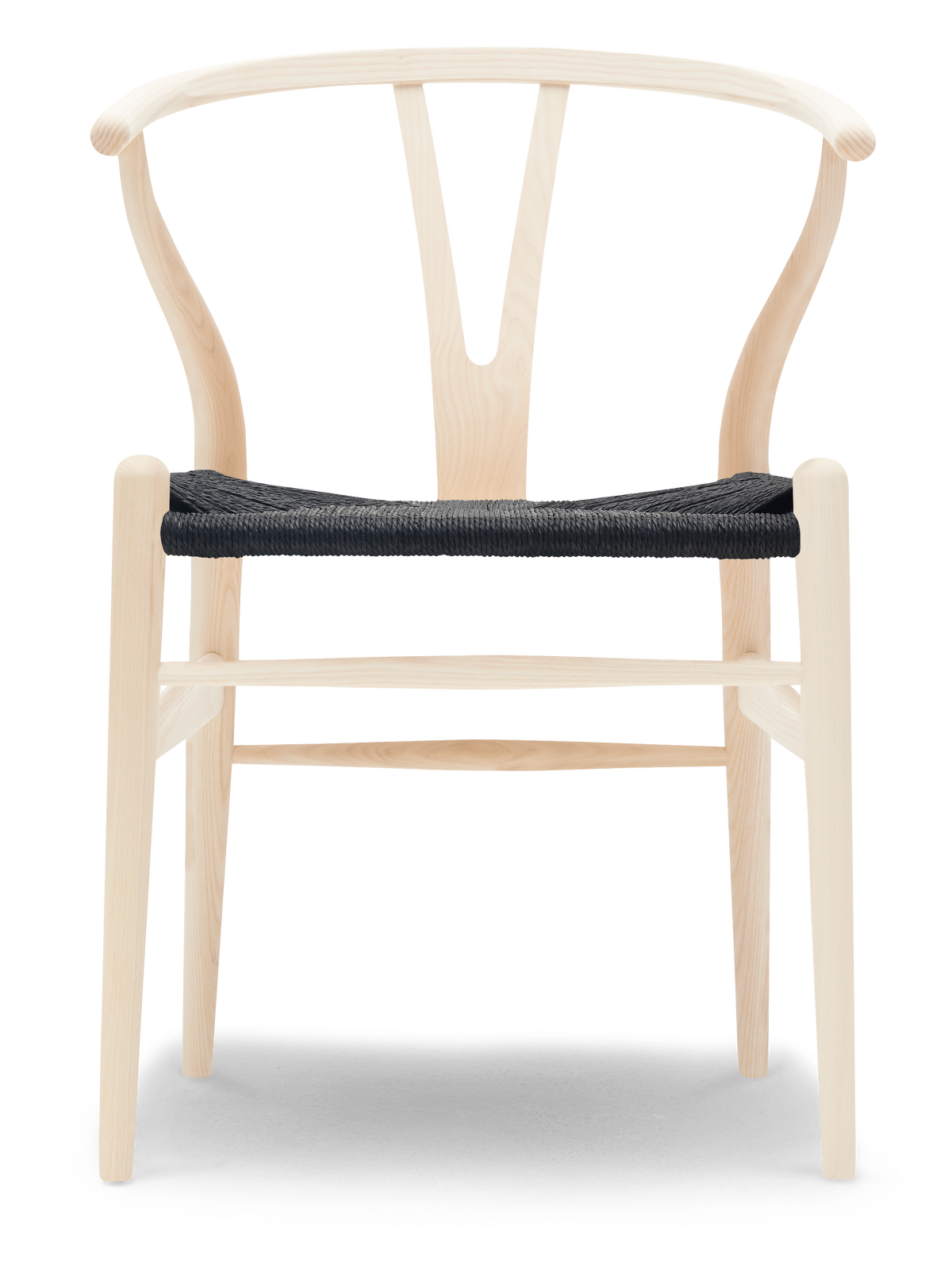 CH24 Wishbone Chair - Ash, Soap, Black Paper Cord