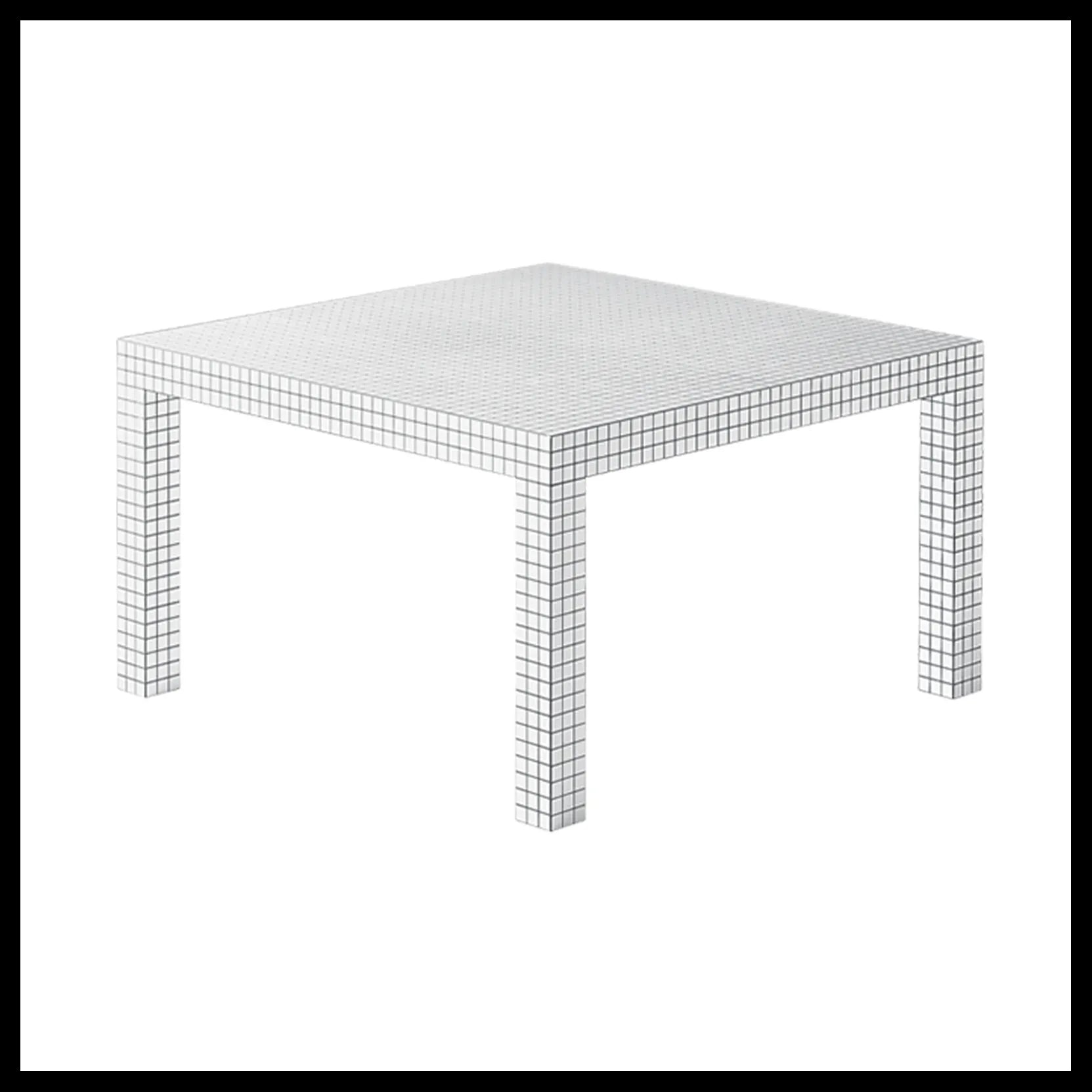 Quaderna Table 2600 - Square honeycomb table.
