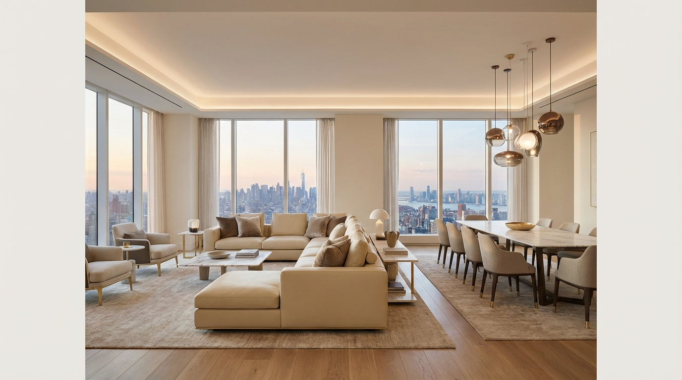 Manhattan Penthouse Living & Dining